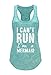 Tough Cookie Clothing Tank Top – Women’s Workout Yoga Burnout Racerback Sleeveless I Can’t Run I’m A Mermaid Print Shirt Mint M