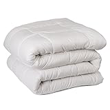 AMOR & AMORE White Soft Fluffy Reversible Down Alternative Comforter, Queen