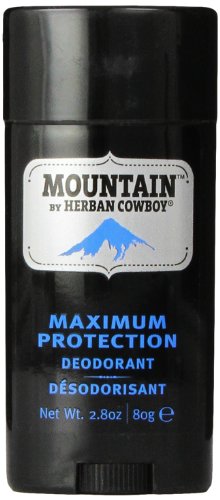 Herban Cowboy Mountain Natural Deodorant, Maximum Protection, 2.8 Ounce