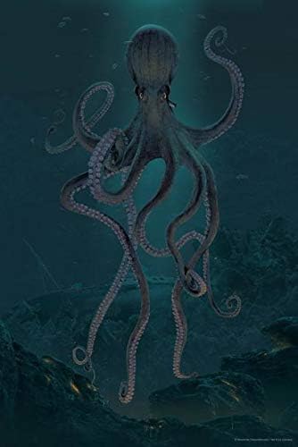 Amazon インテリアポスター プリント 巨大なタコの海の深さ ポスター アートキャンバス絵画 インテリアパネル インテリア絵画 新築飾り 贈り物 サイズ 40x60cm アートフレーム ポスター オンライン通販