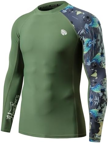 Long Sleeve Rashguard Sun Shirt-Aqua-YL/12 | Amazon.com