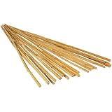 GROW!T HGBB6 - 6 Foot Long Bamboo Stakes, Natural Finish, (Pack of 25) - Strong, Durable, and Lightweight, Perfect for indoor or outdoor usage
