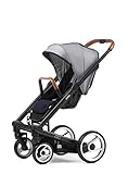 Mutsy Igo Urban Nomad Stroller, Black Chassis, White/Blue