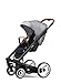 Mutsy Igo Urban Nomad Stroller, Black Chassis, White/Blue