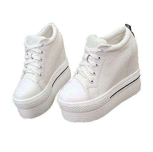 heeled white sneakers