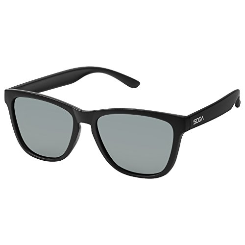 SOGA Unisex Polarized Sunglasses for Men/Women UV400 Drving/Sun Lens Protection - Black