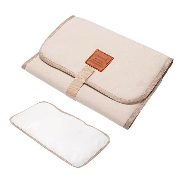 Baby Changing Mat, Folding Mats Waterproof Babies Nappy Change, Wipes Easily, Easy Clean, 50 x 70 cm Beige