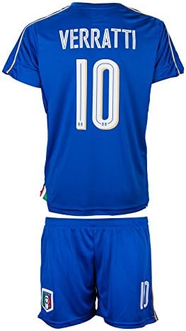 Italy UEFA Euro 2016 #10 Veratti Home Soccer Kids Jersey & Shorts - Youth Sizes