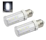 Bonlux Screw Socket 110v E26 Base LED Household Light Bulb 6w Daylight 6000k LED Corn Bulb 50w Equivalent (6 Watts Pack-2)