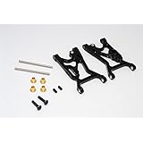 Team Losi Mini 8ight Upgrade Parts Aluminum Front Suspension Arm - 1Pr Set Black