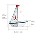 Dedoot Wooden Miniature Sailing Boat, Miniature Mini Sailboat Model Home Decor Set, Pack of 6 Sailboat Decor Sailboat Model Decoration 4.9X 4.3 x 1.2 Inches