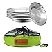 Camping Stainless Steel 8.5 inch Kitchen Dinner Plate Pack of 6 Mess kit - Bisgear Outdoor Dinnerware Set BPA Free Round Plates for Backpacking, Hiking, Picnic & BBQ (8.5 inch)