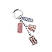 LUOEM London Keychain UK Flag Metal Keychain Souvenir with Phone Booth Double-Decker Bus for Car Bag British Christmas Party Decorations