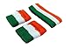 Funny Guy Mugs Flag of Ireland Unisex Sweatband Set (3-Pack: 2 Wristbands with Zipper/Wrist Wallet & 1 Headband), Orange/White/Green