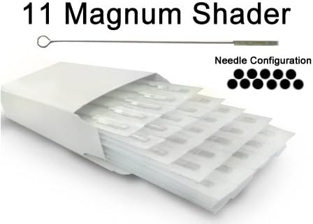 11 MAGNUM SHADER TATTOO NEEDLE 50pc Box Machine Supply (G)