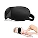 Botanica 3D Eye Mask Shades for Deep Sleep : Black Eye Covers For Sleeping: Blinders Shield Night Light Train and Air plane Travel : Puffy Eyes Dark Circles Slip Dry Under Eye Contoured For Women, Men