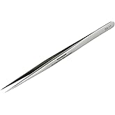 Precision Tweezers, Stainless Steel Pointed Tweezers for Craft, Electronics, Soldering, Jewelry-Making, Non-Magnetic Industri