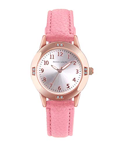TUOTISI Girls Student Watch - Simple Japan Quartz Casual Leather Strap Watches for Ladies Fashion Women Ages 11-15