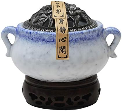 BOPISHOP Aroma diffuser Binaural Ceramic Electronic Aromatherapy Furnace - Timing Temperature Control Aroma Essential Oil Diffuser - Agarwood Incense Burner for Home/Office/Spa