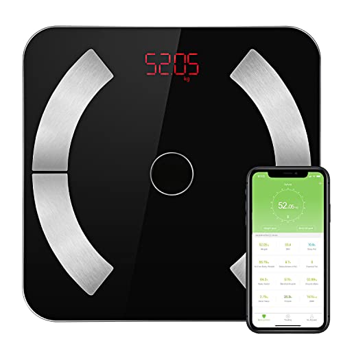 Bluetooth Body Fat Scale, Smart Fit Track Scale for Body Composition