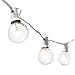 25 Ft Globe String Lights with G40 Bulbs,White - Connectable Outdoor String Lights for Garden Party Patio Bistro Market Cafe Hanging Umbrella Lamp Backyard Lights