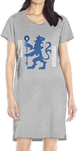 Bibai Chels Football Women Short Sleeve V Neck Jumpsuit Dresses Rompers Ash M