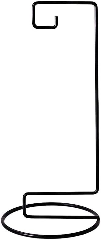 Ornament Display Stand Iron Hanging Stand Flower Pot Rack Holder Pothook for Hanging Glass Globe Air Plant Terrarium Witch Ball Home Wedding Christmas Decoration (9.07"x4.13"x4.13", Black) : Garden & Outdoor