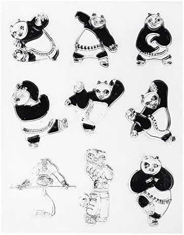 Hothap Flexible Transparent Soft PVC Stamp Seal Cartoon Panda DIY Scrapbooking Photo Album Decor