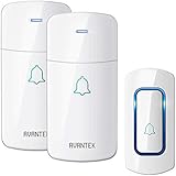 Wireless Doorbell, AVANTEK Waterpoof Door Bell Chime Operating at 1300 Feet with 52 Melodies, 5 Volume Levels &amp; LED Flash