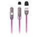 5Pack 3Ft 1Meter 2in1 Retractable Android iOS Lightning to USB Charging Cord Tangle-free Charger Cable for iPhone 6s 6sPlus 6 6Plus 5 5s iPad iPod Samsung HTC Nexus Nokia Sony