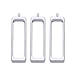 10pcs 40.3x12mm Rectangular Framework zinc Alloy Accessories,Open Back Pendant,Resin Mould,Silver Plated