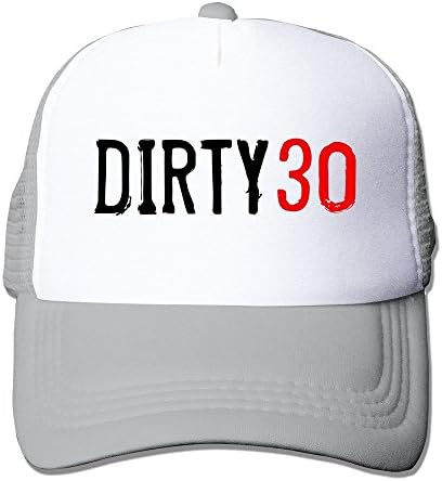 ELIUMS 30th Birthday Dirty 30 Mesh Trucker Baseball Cap Hat Ash