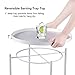 Round Side Table - 20'' Small Reversible Metal Tray End Table, Modern Steel Patio/Garden/Sofa/Coffee/Snack/Bed/Nesting Tables Nightstand for Living Room Bedroom Decor Indoor Outdoor-White