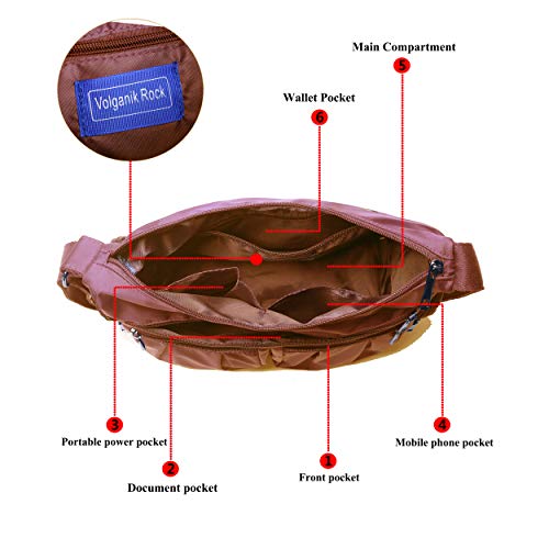 5 Crossbody+Pocket+Shoulder+Waterproof+Handbags