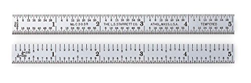 Starrett Full Flexible Steel Rule with Satin Chrome