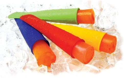 Ice Pop Molds 6 Pcs Silicone Cream Mold For Kids Easy Using And Cleaning , Tasteless, Non-toxic Non Stick Durable
