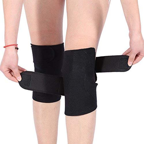 soporte de rodilla - cinturón protector de rodilla con terapia magnética autocalentable con turmalina, soporte para artritis, 1 par