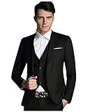 Men's 3-Piece Suit Modern Fit Notched Lapel 2 Buttons Solid Color Blazer Jacket