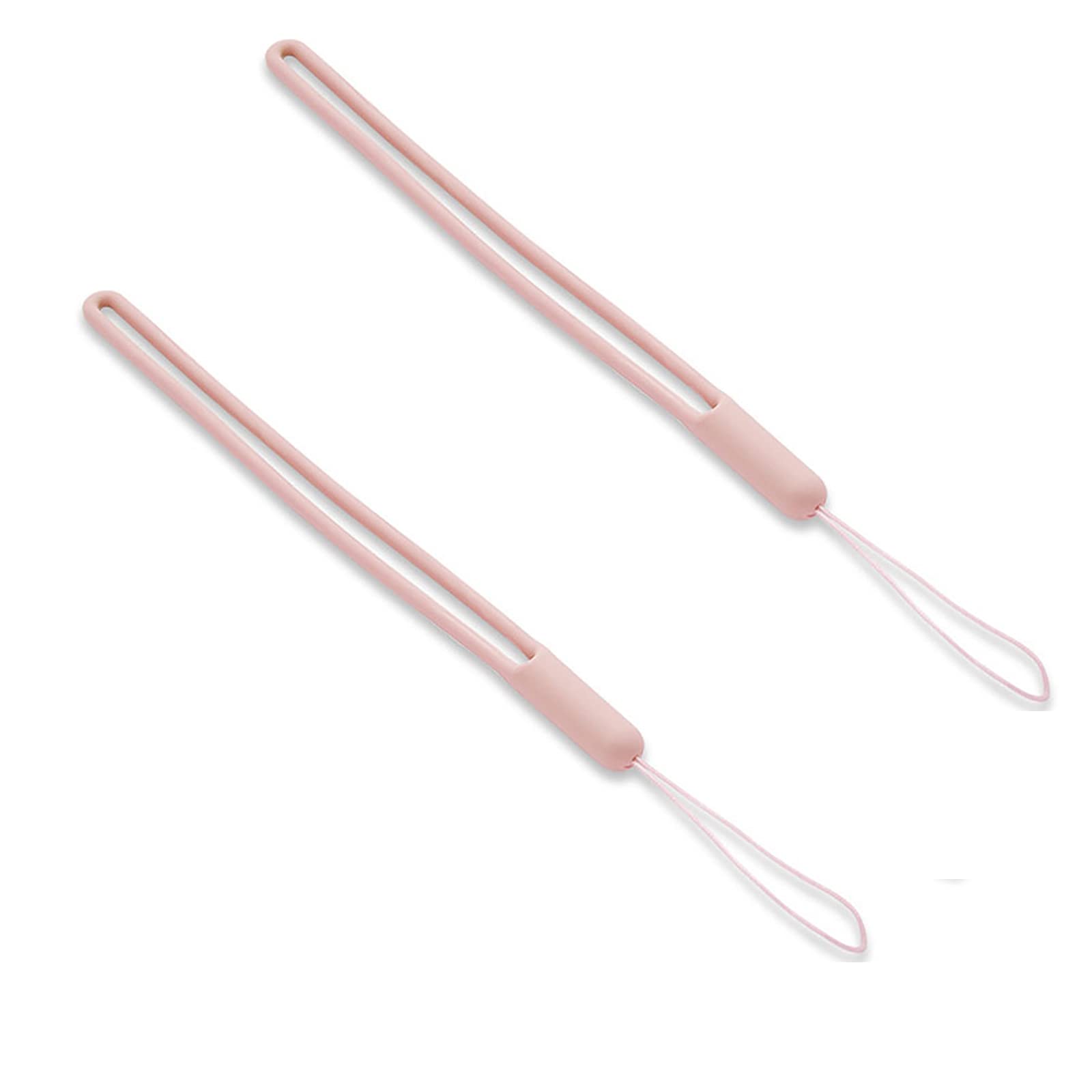 Pink 2 PCS Adjustable Colorful Silicone Hand Wrist Strap Lanyard Waterproof for Cell Phone, USB Flash Drive, Mp3, Mp4, Mini Camera