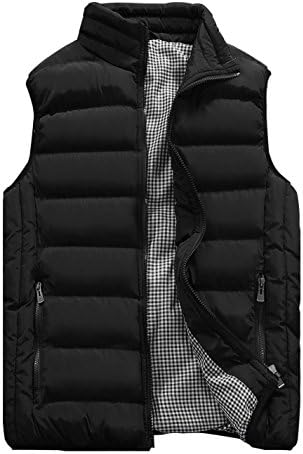 Msmsse Men's Warmer Puffer Vest Lightweight Packable Sleeveless Jacket Black L