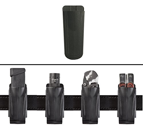 Ultimate Arms Gear Universal Multi Purpose Accordion Flexible Belt Clip Pouch Holder Fits Pistol Magazines, Flashlights, Knives, and Multi-Tools, Stealth Black