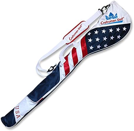 Craftsman Golf Stars and Stripes American USA US Flag Club Case Sunday Bag Red White Blue for 6-7 Clubs 49″