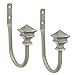Kenney Arts and Crafts Window Curtain Holdback Pair, Antique Pewter