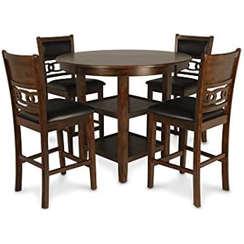 New Classic Furniture D1701-52S-BRN Gia Counter Dining Set, Brown