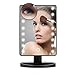 NEWQIBEAUTY Lighted Makeup Mirror with 16 LED Lights,Removeable 10x Magnification Spot Mirror,180 Degree Adjustable Rotation,Touch Screen Lighted Vanity Mirror
