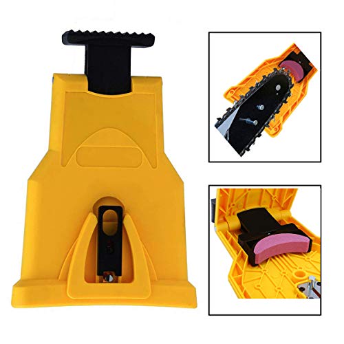 Aunifun Chainsaw Sharpener Bar-Mount Chainsaw Chain Sharpening Kit Chainsaw Teeth Sharpener Fast-Sharpening Stone for Saw Chain - Thumbnail 7
