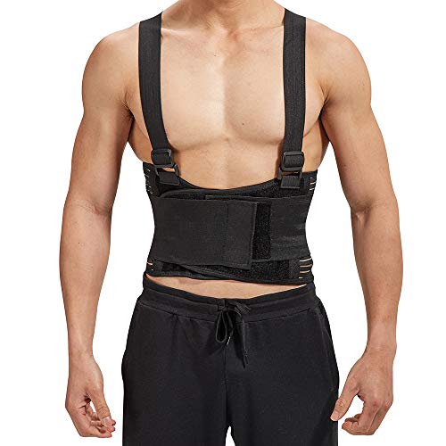 Industrial Work Back Brace Removable Suspender Straps For Heavy