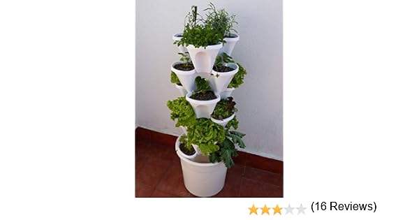Ecogarden Irisana 72.EG10.B Huerto Vertical hidropónico, Blanco ...