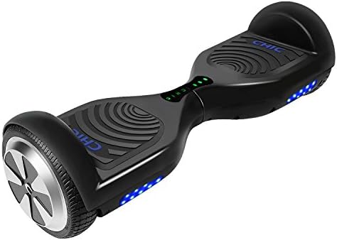 IOCHIC SMART-C Self Balancing Scooter Hover Board - UL2272/CE(EMC&amp;MD)/FCC/C-TICK/RoHS Certified, 6.7" Alloy Wheel, 250W Dual-Motor, LED Light (Black)