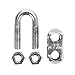 Accessbuy® 20pcs M4 5/32 Inch Stainless Steel 304 Wire Rope Cable Clamp Clips 4mm Wire Rope Cable Faster U Bolt Saddle